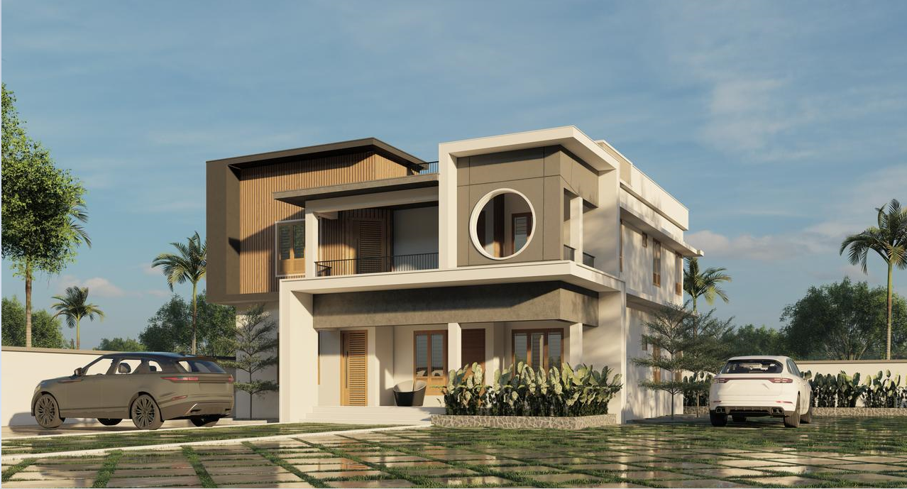 Modern Courtyard Villa by Fortify Builders & Developers